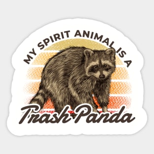 Trash Panda - Retro Sun AL Sticker